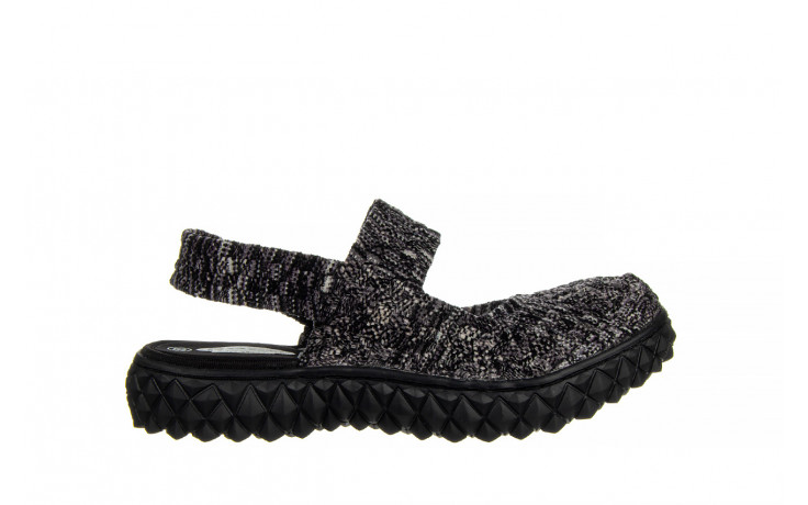 Sandały rock over sandal rockstone cashmere 032862, czarny, materiał - gumowe - sandały - buty damskie - kobieta