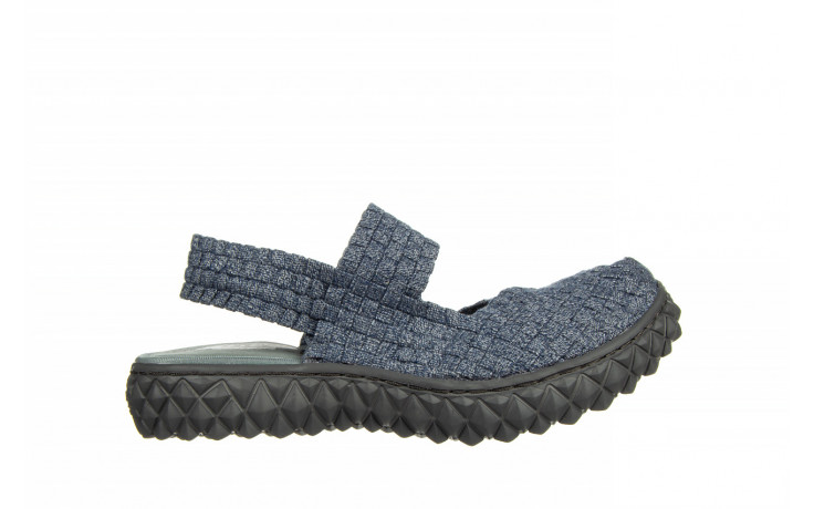 Sandały rock over sandal jeans smoke 032859, niebieski, materiał - gumowe - sandały - buty damskie - kobieta