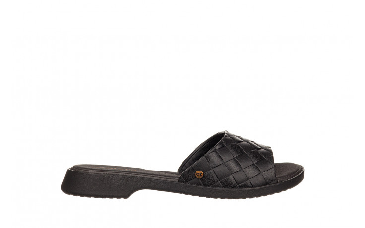 Klapki azaleia simone comfy flat rast black 198016, czarny, tworzywo - gumowe/plastikowe - klapki - buty damskie - kobieta