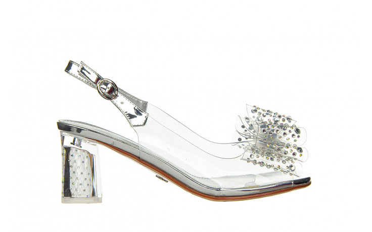 Sandały lola lola by sca'viola g-60 silver 047205, srebrny, silikon - na obcasie - sandały - buty damskie - kobieta