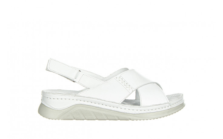 Sandały bayla-161 022 05 6107 white 161304, biały, skóra naturalna - sandały - buty damskie - kobieta