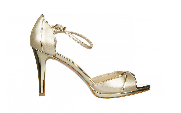 Sandały bayla-187 587-1109 gold 187090, złoty, skóra ekologiczna - na platformie - sandały - buty damskie - kobieta