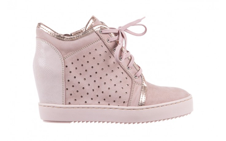 Sneakersy bayla-099 0656 nude, różowy, skóra naturalna  - obuwie sportowe - dla niej  - sale