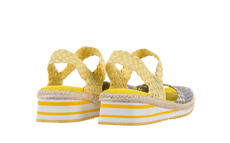 Sandały rock maracuja yellard. żółty/ szary, materiał  - na koturnie - sandały - buty damskie - kobieta 3
