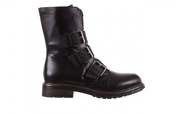 Trzewiki bayla-174 ml3645 czarny, skóra naturalna  - worker boots - trendy - kobieta