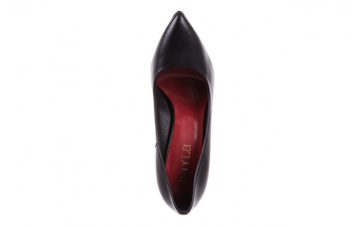 Szpilki bayla-056 1810-08 czarny-czerwony, skóra naturalna - na szpilce - czółenka - buty damskie - kobieta 5