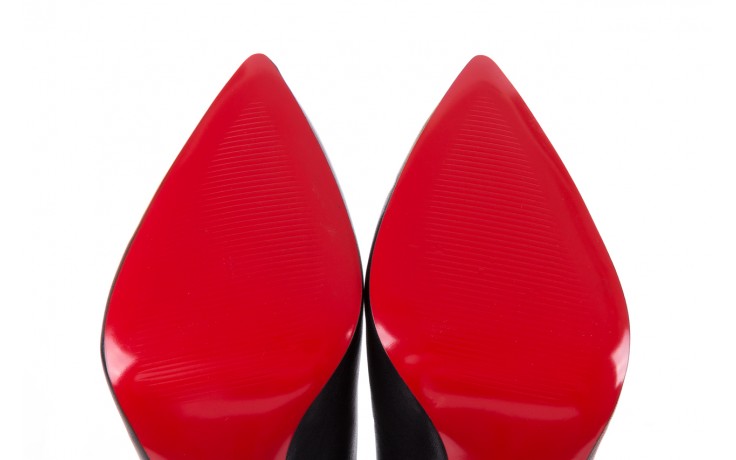 Szpilki bayla-056 1810-08 czarny-czerwony, skóra naturalna - na szpilce - czółenka - buty damskie - kobieta 7