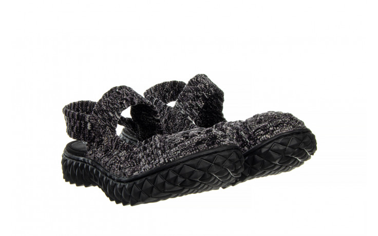 Sandały rock over sandal rockstone cashmere 032862, czarny, materiał - sandały - buty damskie - kobieta 1