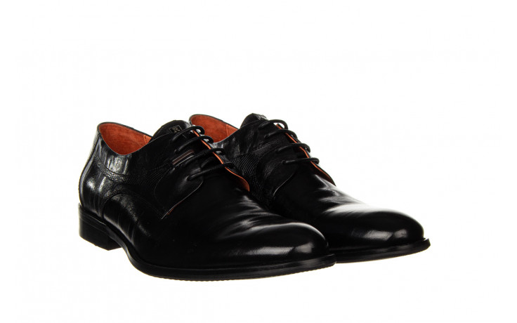 Półbuty john doubare q13e-s45-a78 black 104172, czarny, skóra naturalna  - obuwie wizytowe - buty męskie - mężczyzna 1