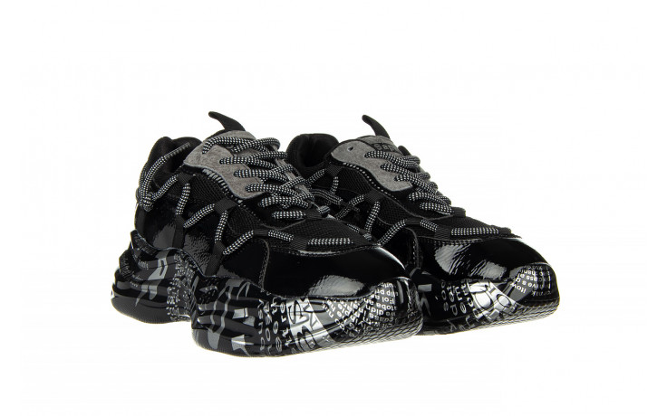 Sneakersy sca'viola b-206 black, czarny, skóra naturalna lakierowana  - sneakersy - buty damskie - kobieta 1