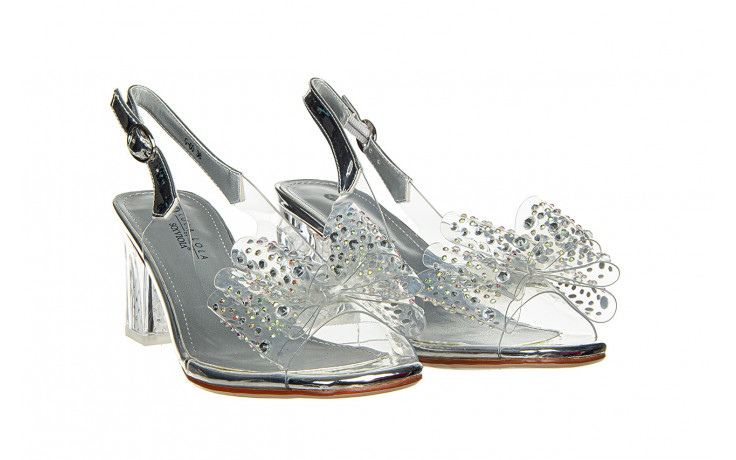 Sandały lola lola by sca'viola g-60 silver 047205, srebrny, silikon - na obcasie - sandały - buty damskie - kobieta 1
