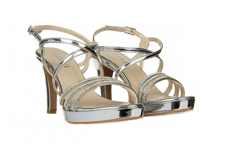 Sandały bayla-187 557-750 silver 187089, srebrny, skóra ekologiczna - na platformie - sandały - buty damskie - kobieta 1