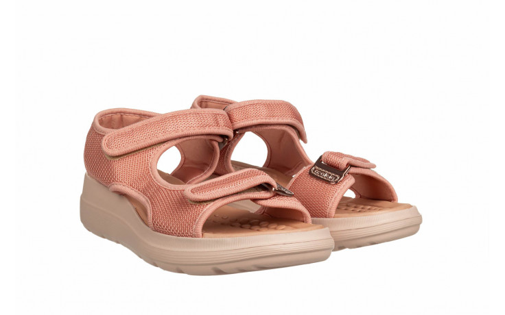 Sandały azaleia greice soft papete nude 198048, różowy, materiał - płaskie - sandały - buty damskie - kobieta 2