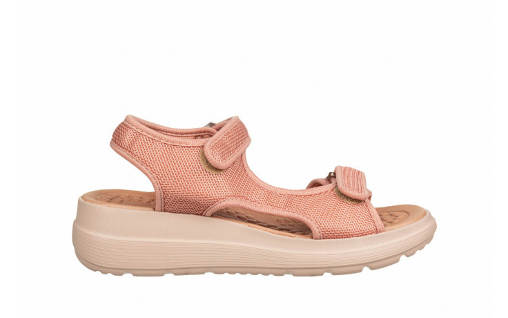 Sandały azaleia greice soft papete nude 198048, różowy, materiał - płaskie - sandały - buty damskie - kobieta 1