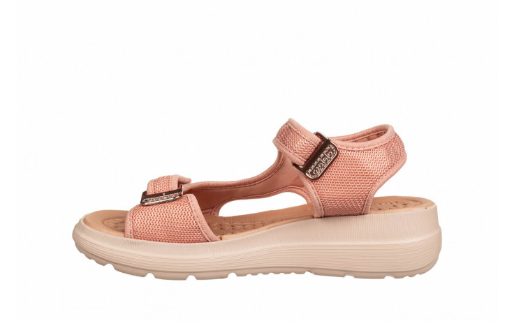 Sandały azaleia greice soft papete nude 198048, różowy, materiał - płaskie - sandały - buty damskie - kobieta 3