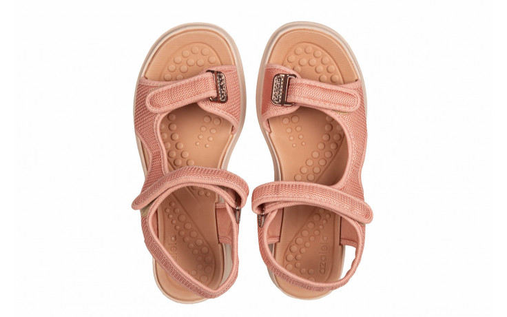 Sandały azaleia greice soft papete nude 198048, różowy, materiał - płaskie - sandały - buty damskie - kobieta 5