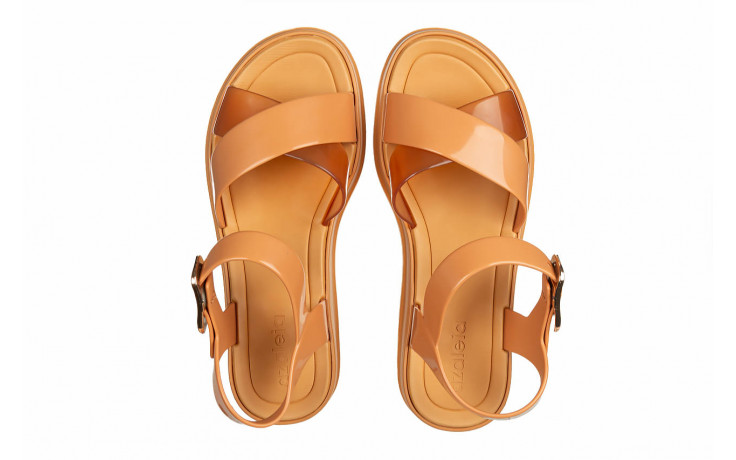 Sandały azaleia marie sandal plat fem dark brown 198050, brązowy, tworzywo - płaskie - sandały - buty damskie - kobieta 4