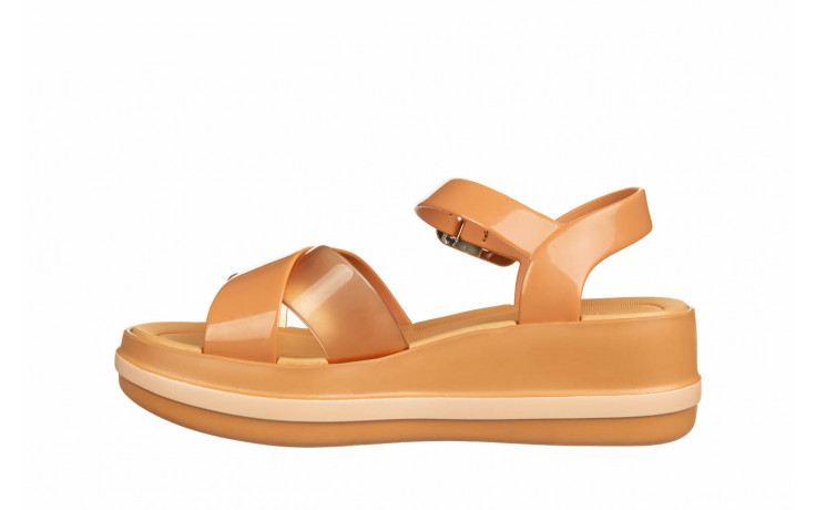 Sandały azaleia marie sandal plat fem dark brown 198050, brązowy, tworzywo - na koturnie - sandały - buty damskie - kobieta 2