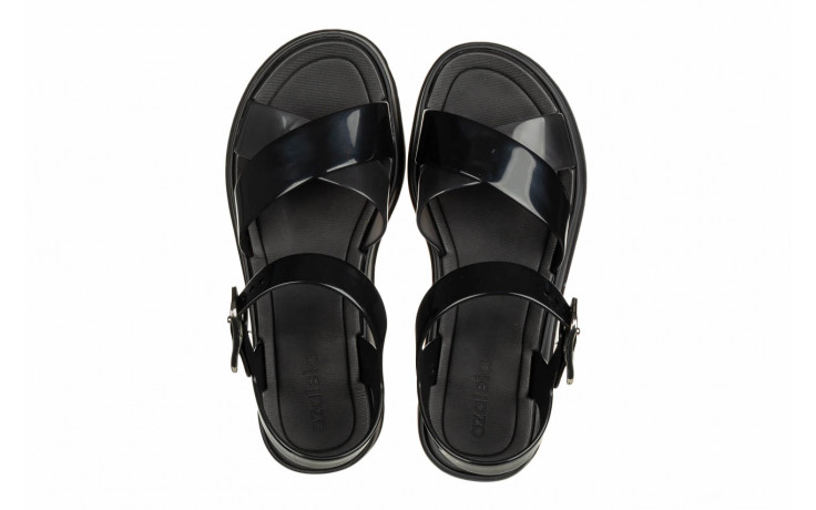 Sandały azaleia marie sandal plat fem black 198049, czarny, tworzywo - nowości 4