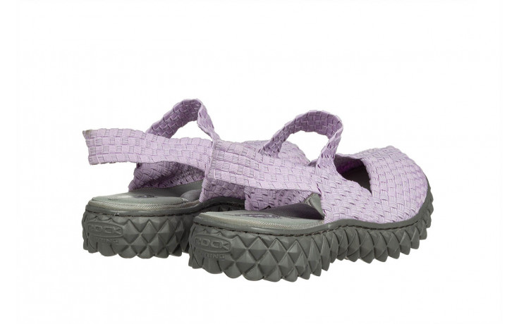 Sandały rock over sandal violet, fioletowy, materiał - nowości 3