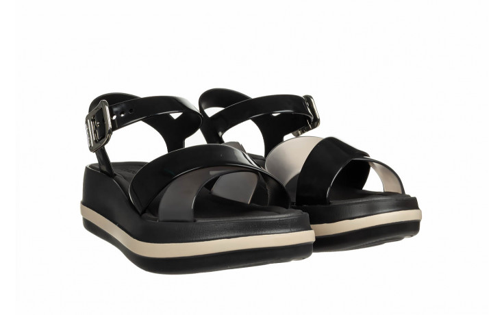 Sandały azaleia marie sandal plat fem black 198049, czarny, tworzywo 1