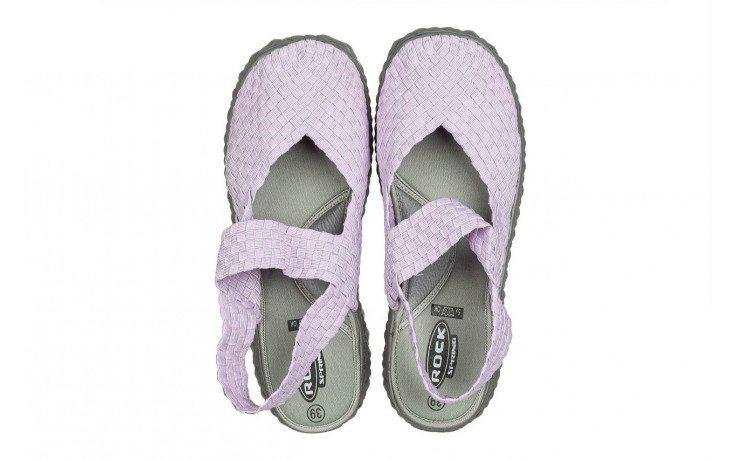 Sandały rock over sandal violet, fioletowy, materiał - nowości 4