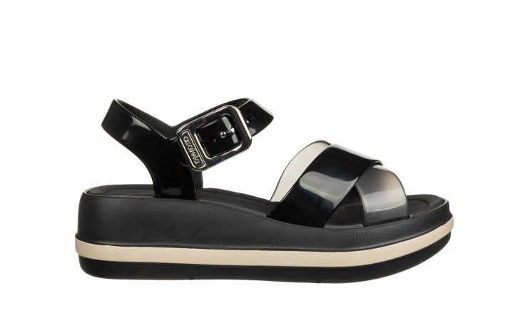 Sandały azaleia marie sandal plat fem black 198049, czarny, tworzywo - kobieta
