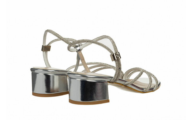 Sandały bayla-187 07-1705 silver 187227, srebrny, skóra ekologiczna - sandały - buty damskie - kobieta 3