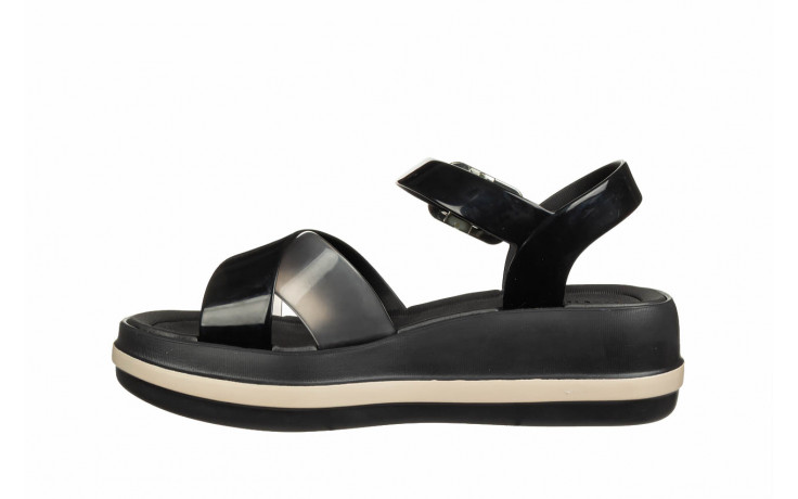 Sandały azaleia marie sandal plat fem black 198049, czarny, tworzywo 2