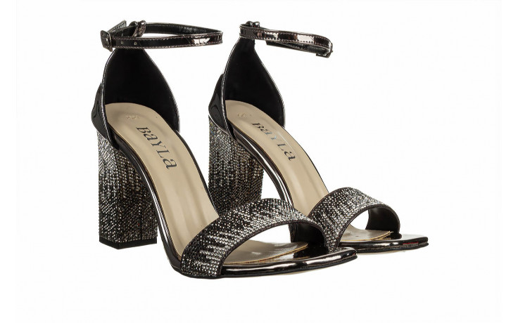 Sandały bayla-187 2521 platinum mirror 187153, czarny, skóra ekologiczna  - sandały - buty damskie - kobieta 1