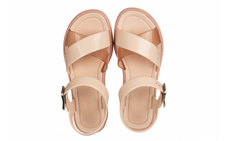 Sandały azaleia marie sandal plat fem light nude 198051, różowy, tworzywo - buty damskie - kobieta 4