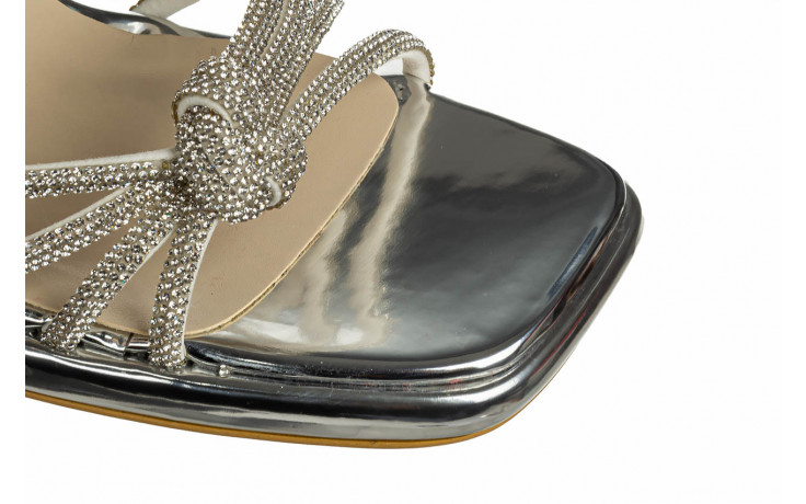 Sandały bayla-187 201 silver 187229, srebrny, skóra ekologiczna  - letnia elegancja - trendy - kobieta 6