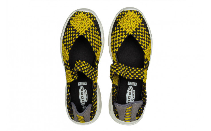 Półbuty rock django mustang brix 032031, żółty, materiał - wsuwane - półbuty - buty damskie - kobieta 4