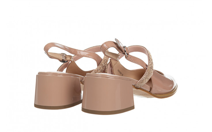 Sandały loretta vitale d40536a pink 514244, różowy, skóra lakierowana - na obcasie - sandały - buty damskie - kobieta 3