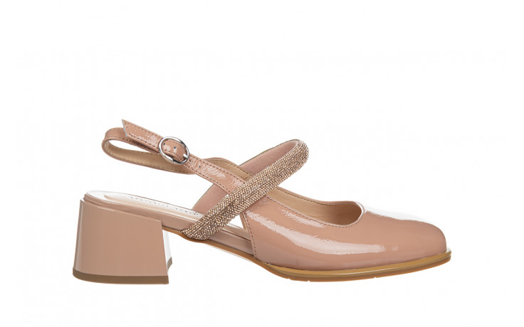 Sandały loretta vitale d40536a pink 514244, różowy, skóra lakierowana - na obcasie - sandały - buty damskie - kobieta