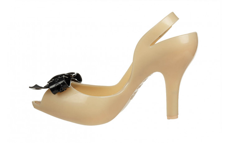 Sandały melissa lady dragon hot ad beige black 010469, beżowy, guma - letnia elegancja - trendy - kobieta 2