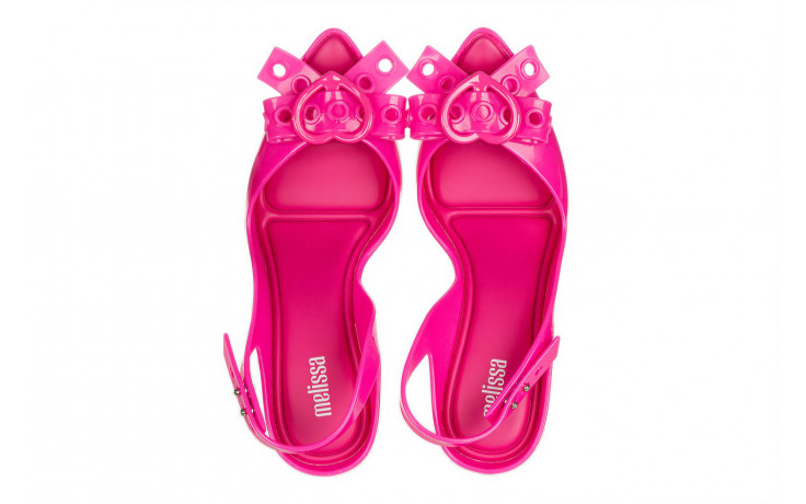 Sandały melissa lady dragon hot ad pink 010471, różowy, guma - peep toe - szpilki - buty damskie - kobieta 4