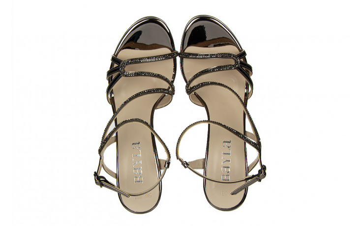 Sandały bayla-187 587-531 platinum 187123, czarny, skóra ekologiczna - na obcasie - sandały - buty damskie - kobieta 5