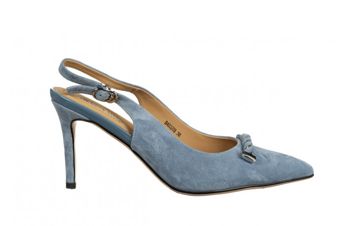 Czółenka loretta vitale d40320 blue 514263, niebieski, skóra naturalna  - na obcasie - sandały - buty damskie - kobieta