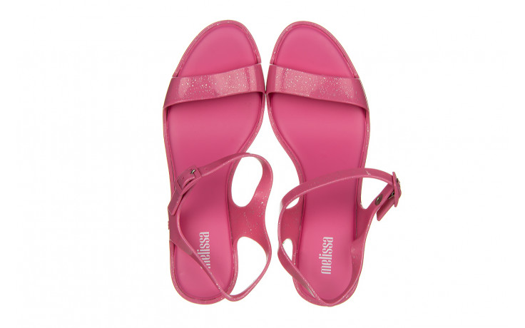 Sandały melissa lady emme ad pink glitter 010437, różowy, guma - sandały - melissa - nasze marki 4