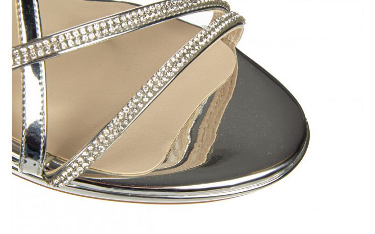 Sandały bayla-187 587-9083 silver 187137, srebrny, skóra ekologiczna  - na obcasie - sandały - buty damskie - kobieta 6