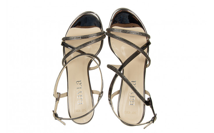 Sandały bayla-187 587-9083 platinum 187126, czarny, skóra ekologiczna  - na szpilce - sandały - buty damskie - kobieta 4