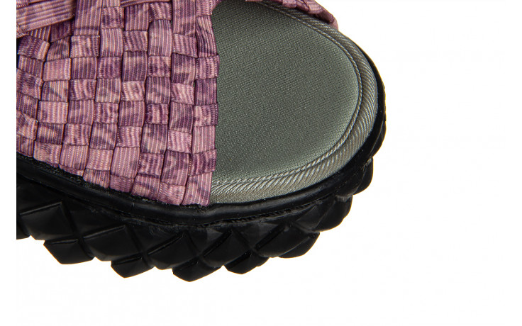 Sandały rock dakota syrah 032950, różowy, materiał - płaskie - sandały - buty damskie - kobieta 6