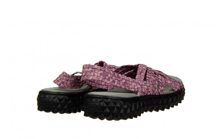 Sandały rock dakota syrah 032950, różowy, materiał - płaskie - sandały - buty damskie - kobieta 3