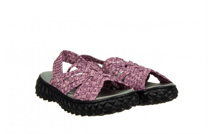 Sandały rock dakota syrah 032950, różowy, materiał - płaskie - sandały - buty damskie - kobieta 1