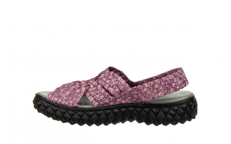 Sandały rock dakota syrah 032950, różowy, materiał - płaskie - sandały - buty damskie - kobieta 2