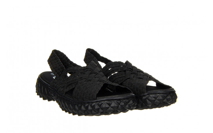 Sandały rock dakota black 23 032948, czarny, materiał - płaskie - sandały - buty damskie - kobieta 1