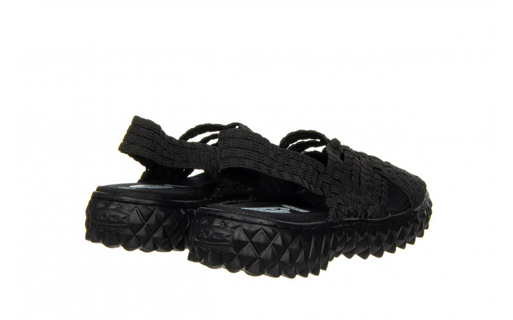 Sandały rock dakota black 23 032948, czarny, materiał - na platformie - sandały - buty damskie - kobieta 3