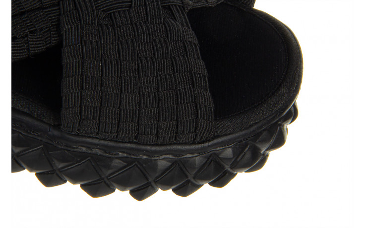 Sandały rock dakota black 23 032948, czarny, materiał - płaskie - sandały - buty damskie - kobieta 6