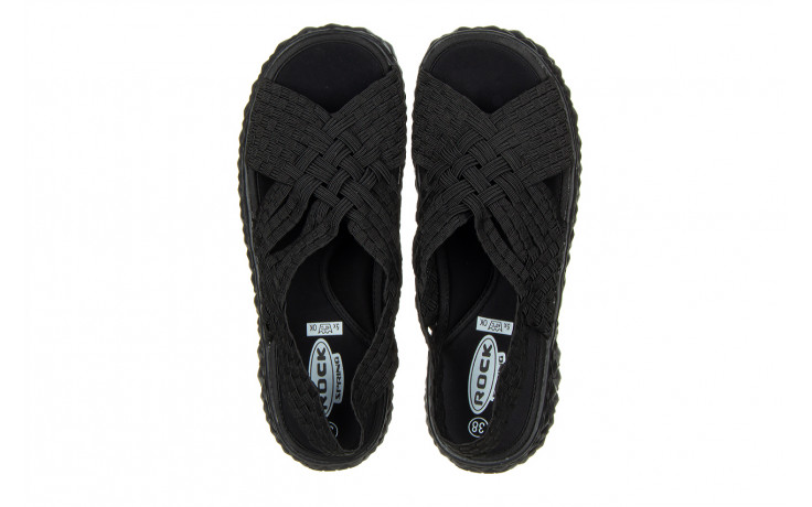 Sandały rock dakota black 23 032948, czarny, materiał - sandały - buty damskie - kobieta 4